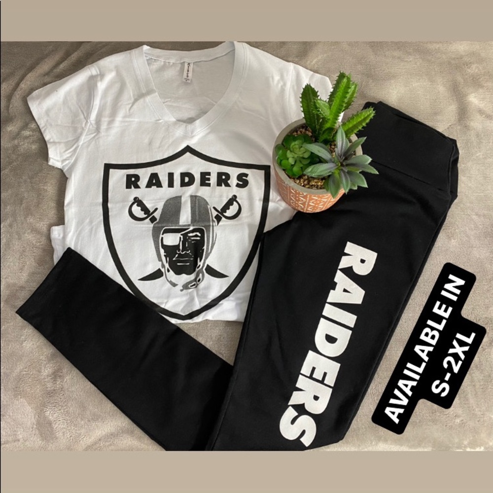 🚨RESTOCKED RAIDERS Women's Legging& Shirt Set NWT